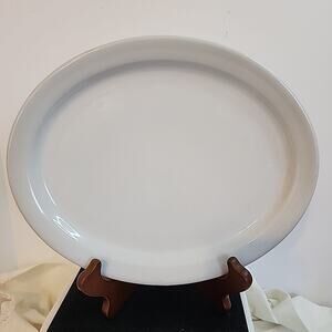 Vintage Inter-American White Porcelain Platter from Brasil 10 In Oval